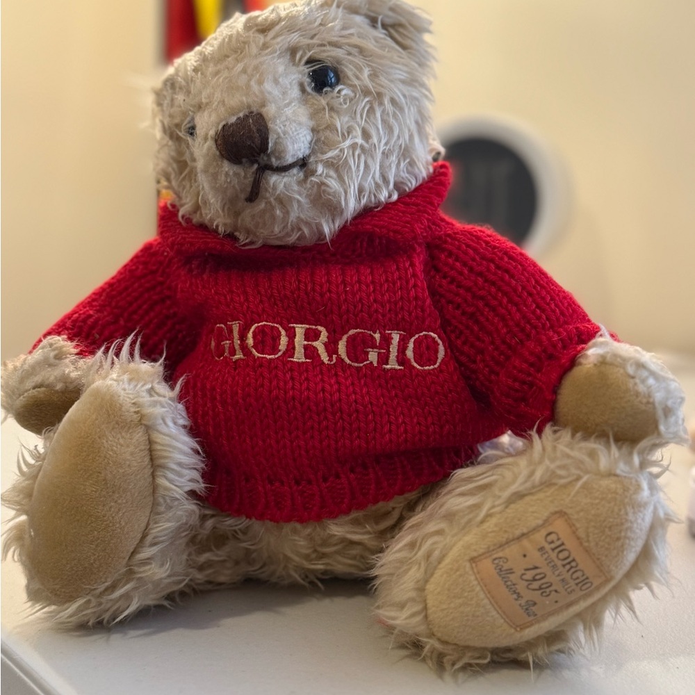Vintage Giorgio Teddy Bear with Red Sweater Collectors Edition